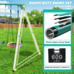 9.5′ Heavy-Duty Outdoor Porch Swing Set - Image 5