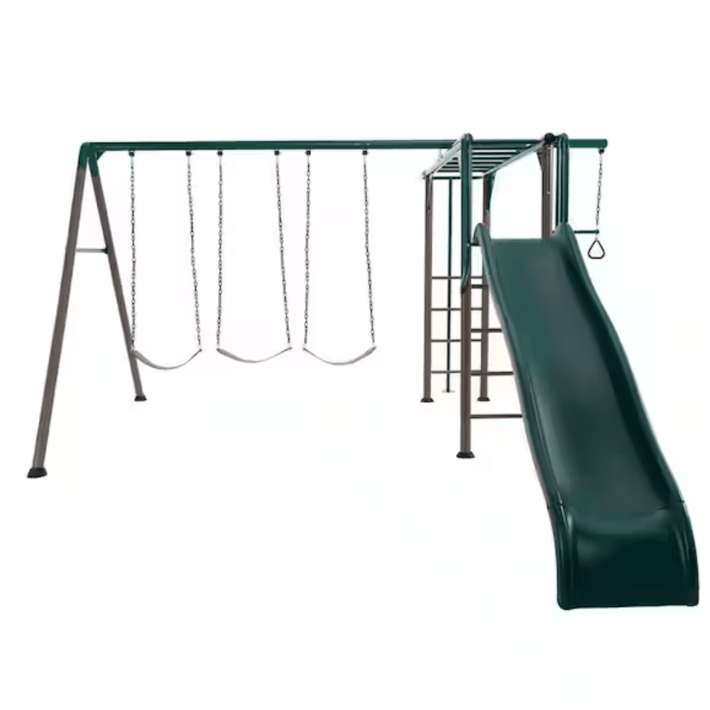 pop-product-74-image-1.png Lifetime Powder Coated Steel Swing Set with 4 Swing(s) , 1 Slide(s) - Image 1