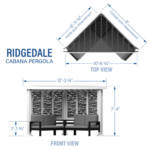 Ridgedale Steel Pergola with Built-in Conversation Seating by Backyard Discovery - Image 3
