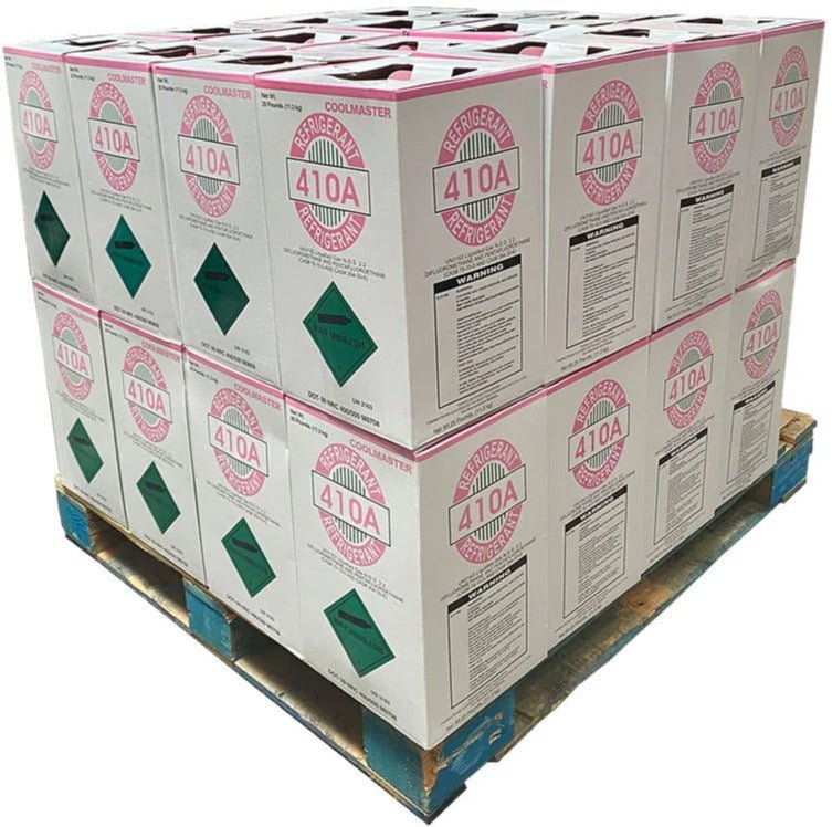 Wholesale_Pallet_of_R-410A_Refrigerant_Free_Freight_Shipping.jpg Full Pallet – 40 × 25lb R-410A Refrigerant – UK Stock - Image 1