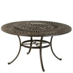Hanamint Mayfair 54″ Round Dining Table with Inlaid Lazy Susan