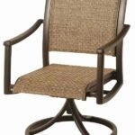 Hanamint Stratford Sling Dining Swivel Rocker with Augustine Pewter Sling