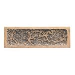Hand-Carved Mango Wood Tray with Floral Motif