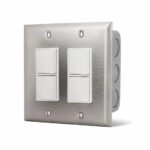 Infratech Dual Duplex Switch, Flush Mount Wall Plate and Gang Box