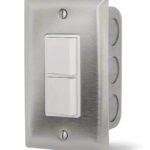 Infratech Single Duplex Stack Switch, Flush Mount Wall Plate and Gang Box