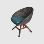 Jensen Outdoor Nest Swivel Chair with Premier Lagoon Seat Pad