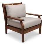 Jensen Outdoor Opal Cushioned Lounge Chair with Cast Silver Cushions