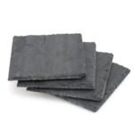 JK Adams Charcoal Slate Coasters, Set of 4