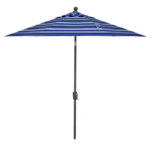 Local Special, Treasure Garden 9′ Auto Tilt Umbrella with Anthracite Frame and Milano Cobalt Fabric
