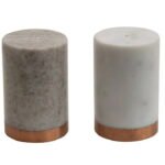 Marble Salt and Pepper Shakers, Set of 2