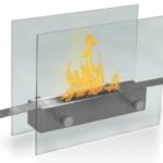 Metropolitan Tabletop Bio-ethanol Silver Fireplace by Anywhere Fireplaces
