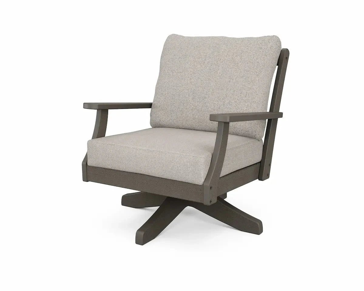 polywood-braxton-deep-seating-swivel-lounge-chair-in-vintage-coffee-with-cast-ash-cushions-outdoor-chairs-1179375732.jpg POLYWOOD Braxton Deep Seating Swivel Lounge Chair in Vintage Coffee with Cast Ash Cushions - Image 1
