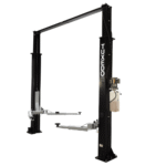 Asymmetric 2 Post Car Lift Clear Floor 9,000 lbs. Capacity Heavy Duty in Black - Image 3
