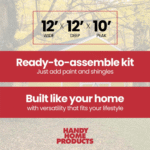Astoria 12 ft. x 12 ft. Outdoor Wood Storage Shed - Image 8
