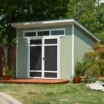 Olympia Do-it Yourself 10 ft. W x 7.5 ft. D Manufactured Wood Storage Shed - Image 7