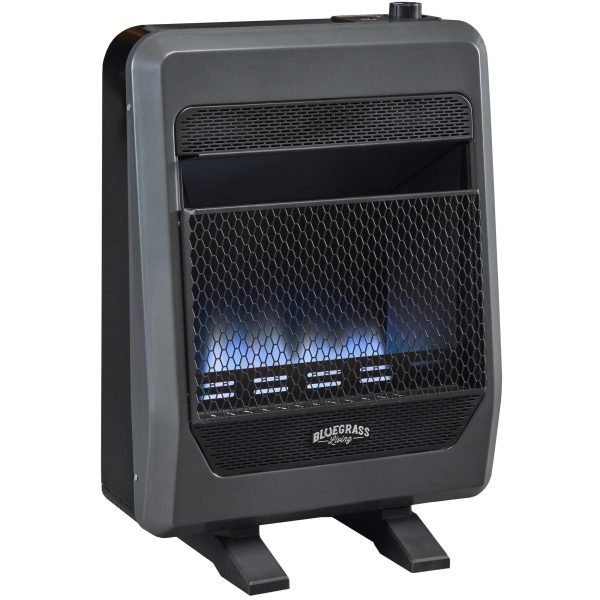 pop-product-342-image-1.jpg Bluegrass Living Natural Gas Vent Free Blue Flame Gas Space Heater With Blower and Base Feet – 20,000 BTU, T-Stat Control – Model# B20TNB-BB - Image 1