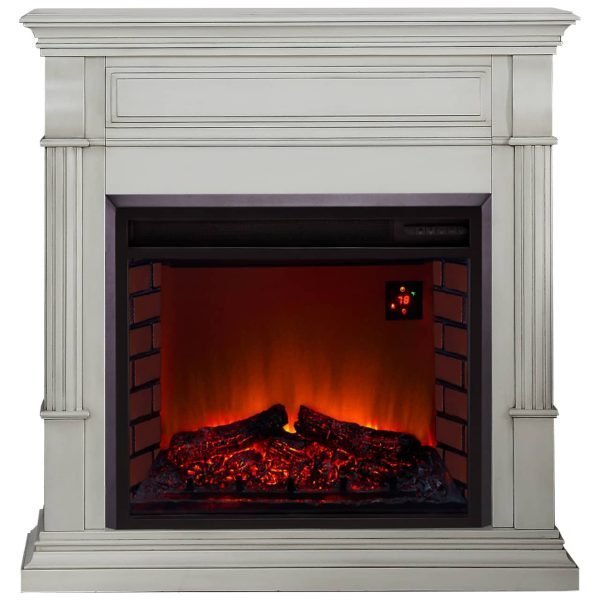 pop-product-385-image-1.jpg Duluth Forge Full Size Electric Fireplace – Remote Control, Antique White Finish – Model# EL1350-2-AW - Image 1