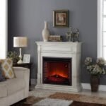 Duluth Forge Full Size Electric Fireplace – Remote Control, Antique White Finish – Model# EL1350-2-AW - Image 4