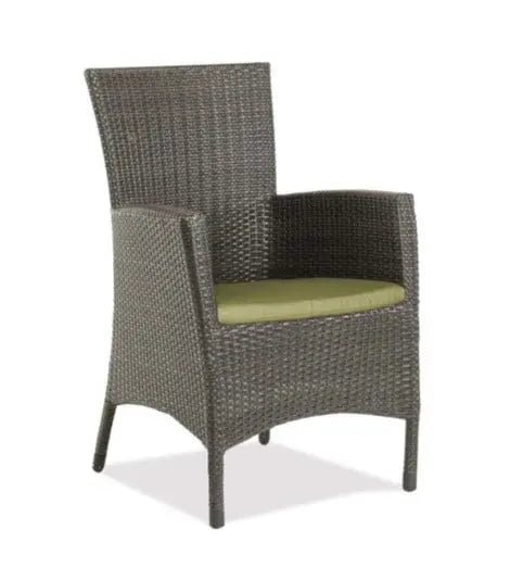 ratana-palm-harbor-arm-chair-in-leather-antique-brown-weave-with-aries-marble-seat-cushion-55054565114133.jpg Ratana Palm Harbor Arm Chair in Leather Antique Brown Weave with Aries Marble Seat Cushion - Image 1