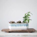 Stoneware Window Planter with 3 Sections